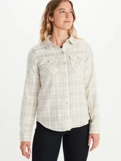 Marmot Wm's Bridget Midwt Flannel LS 6 Marmot Wm's Bridget Midwt Flannel LS -Marmot Outdoor Equipment 47180 7395 Marmot Womens Bridget Lightweight Flannel Papyrus