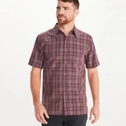 Marmot Eldridge Short-Sleeve Button Up Shirt Men's -Marmot Outdoor Equipment 90249 WHISKEY BROWN m